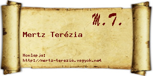 Mertz Terézia névjegykártya